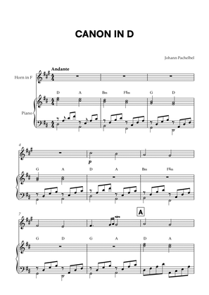 Book cover for Canon in D (for French Horn and Piano)