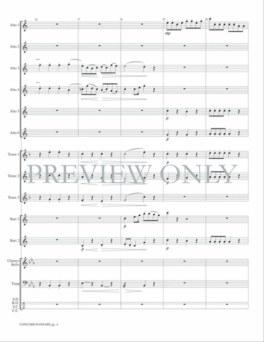 Concord Fanfare Concord Fanfare Small Ensemble scores gallery preview page 6