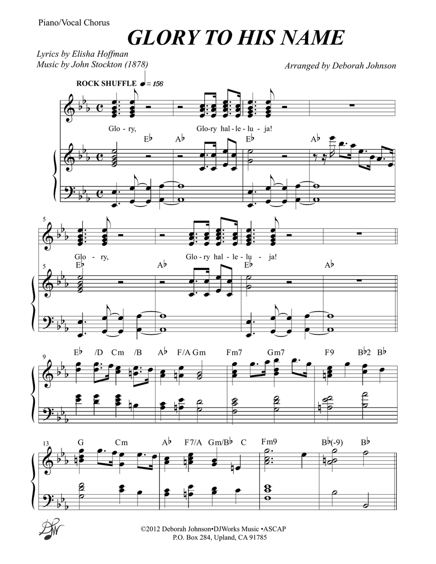 Glory to His Name Small Ensemble scores gallery preview page 1