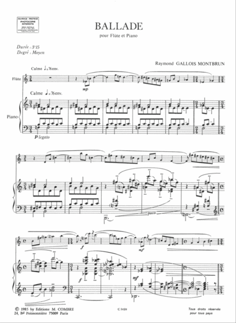 Ballade Flute Solo scores gallery preview page 2