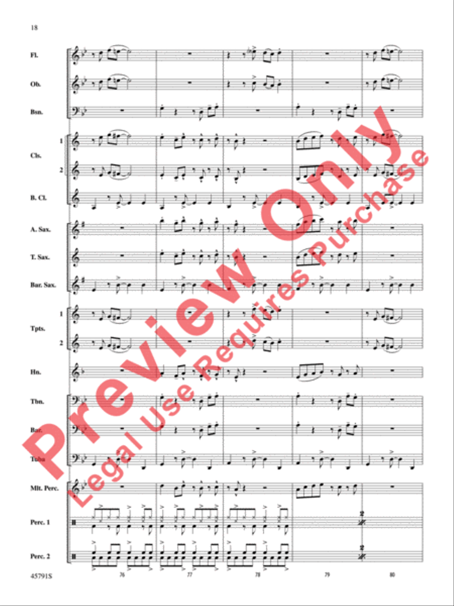 Sambeando Concert Band scores gallery preview page 19