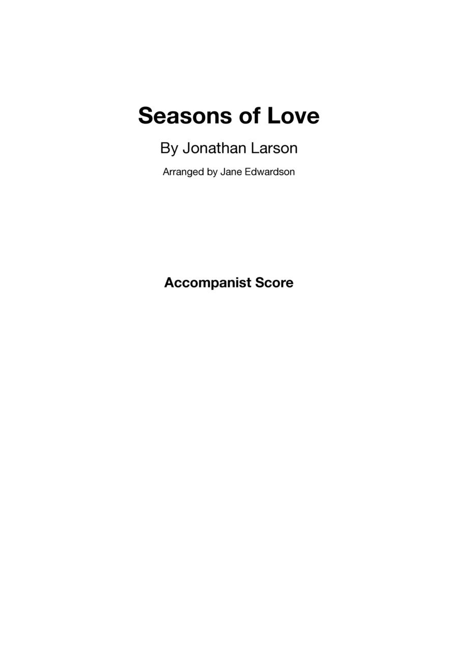 Seasons Of Love 4-Part scores gallery preview page 1