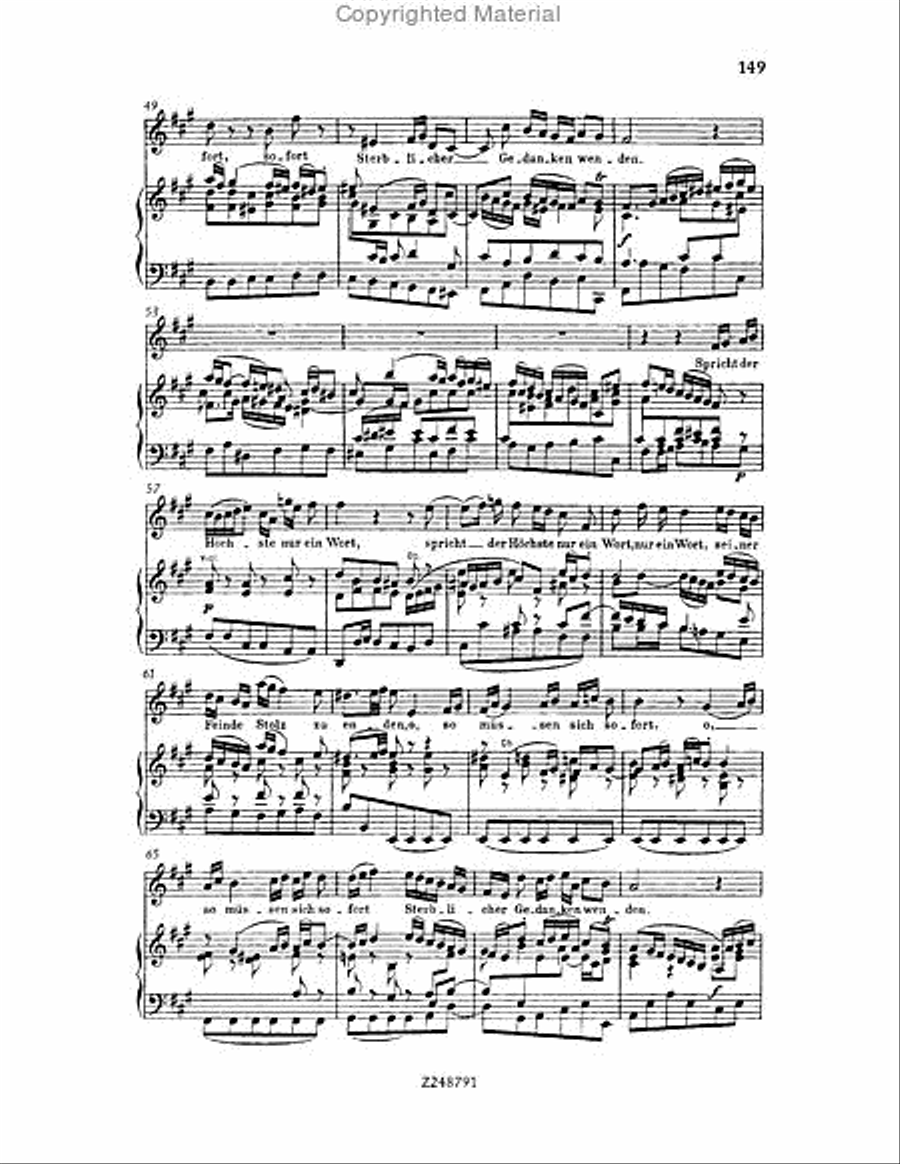 Christmas Oratorio, BWV 248 Choir scores gallery preview page 148
