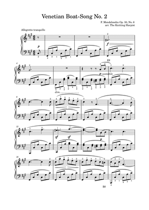 F. Mendelssohn Venetian Boat Song No. 2 (harp arrangement)