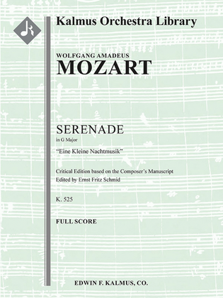 Book cover for Eine kleine Nachtmusik (Serenade in G), K. 525 (critical edition)