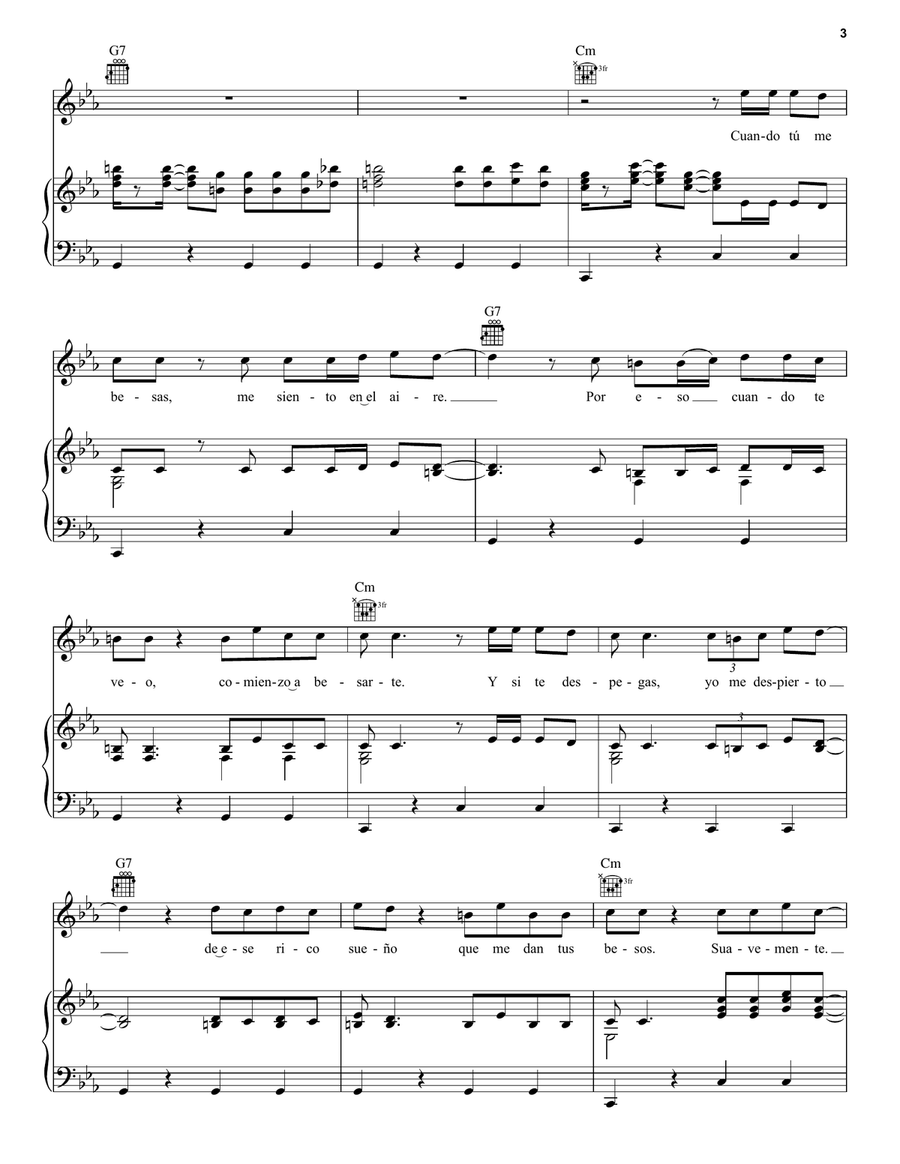 Suavemente Piano, Vocal, Guitar scores gallery preview page 3