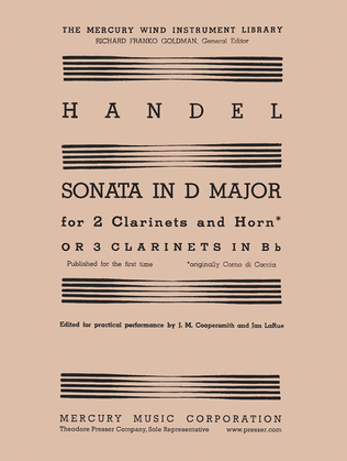 Book cover for Sonata in D Major