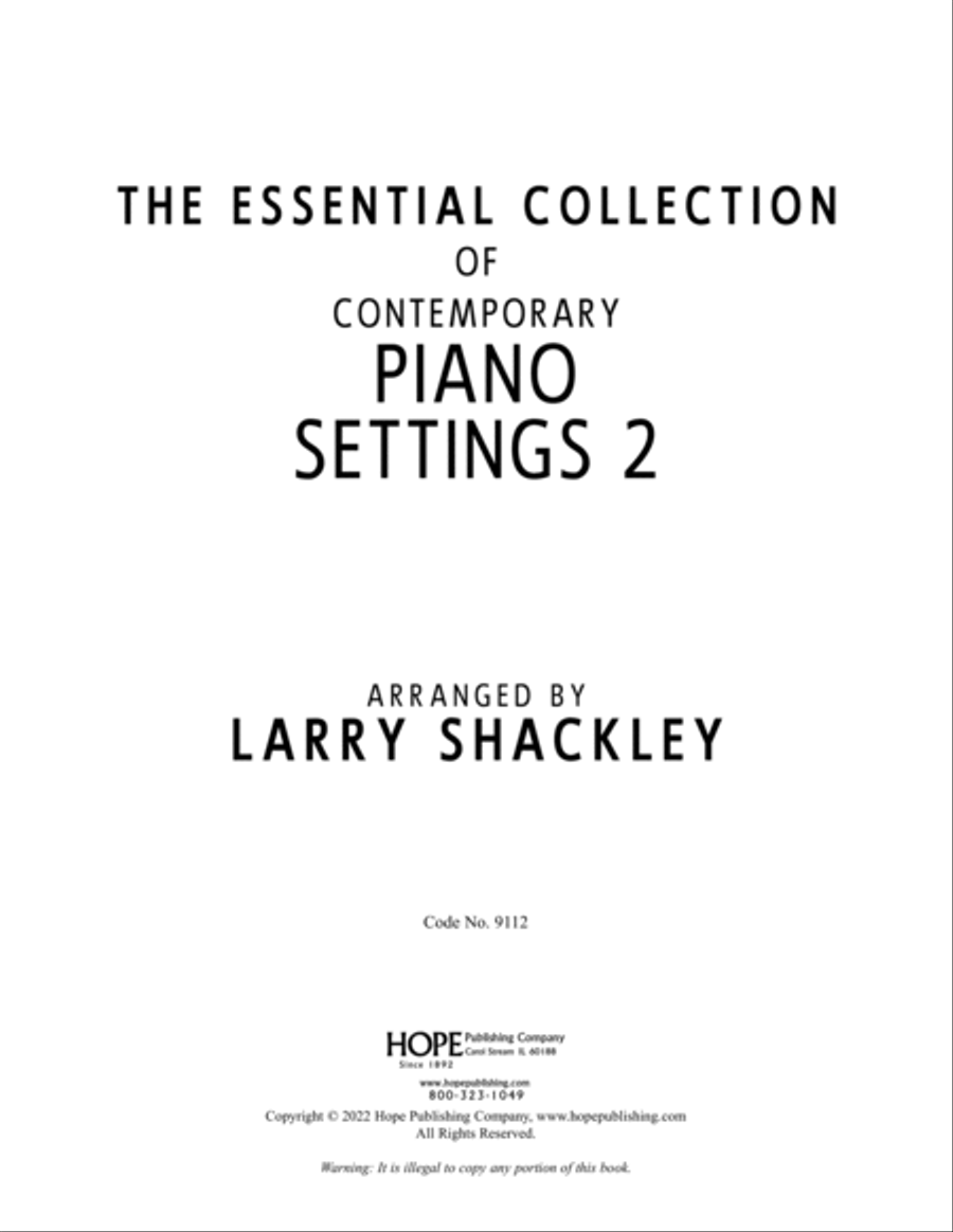 Essential Collection of Contemporary Piano Settings, Vol. 2-Digital Download Piano Solo scores gallery preview page 3
