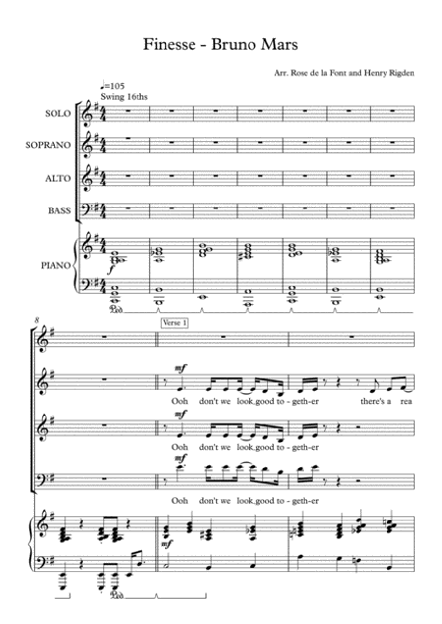 Finesse 3-Part scores gallery preview page 1
