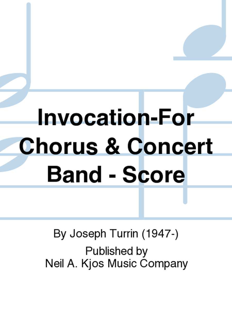 Invocation-For Chorus & Concert Band - Score image number null