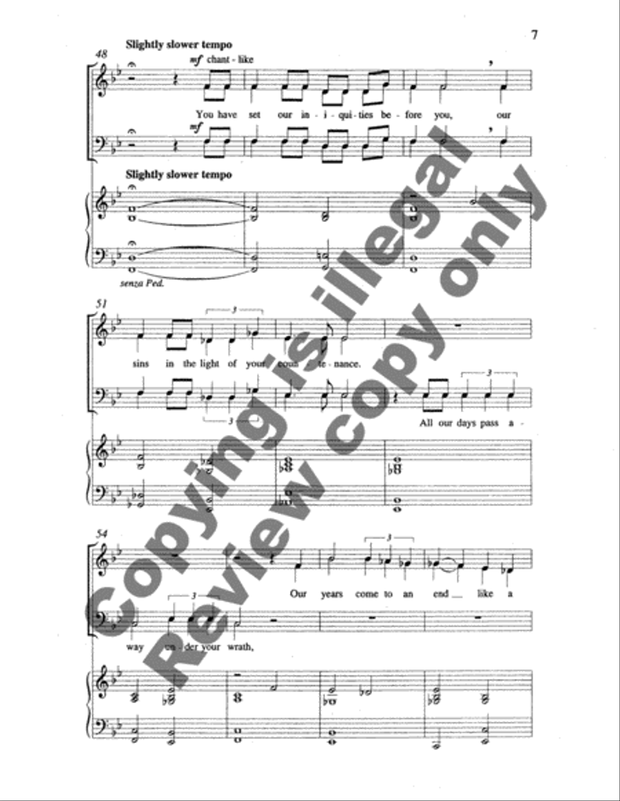 Lord, You Have Been Our Dwelling Place 4-Part scores gallery preview page 5