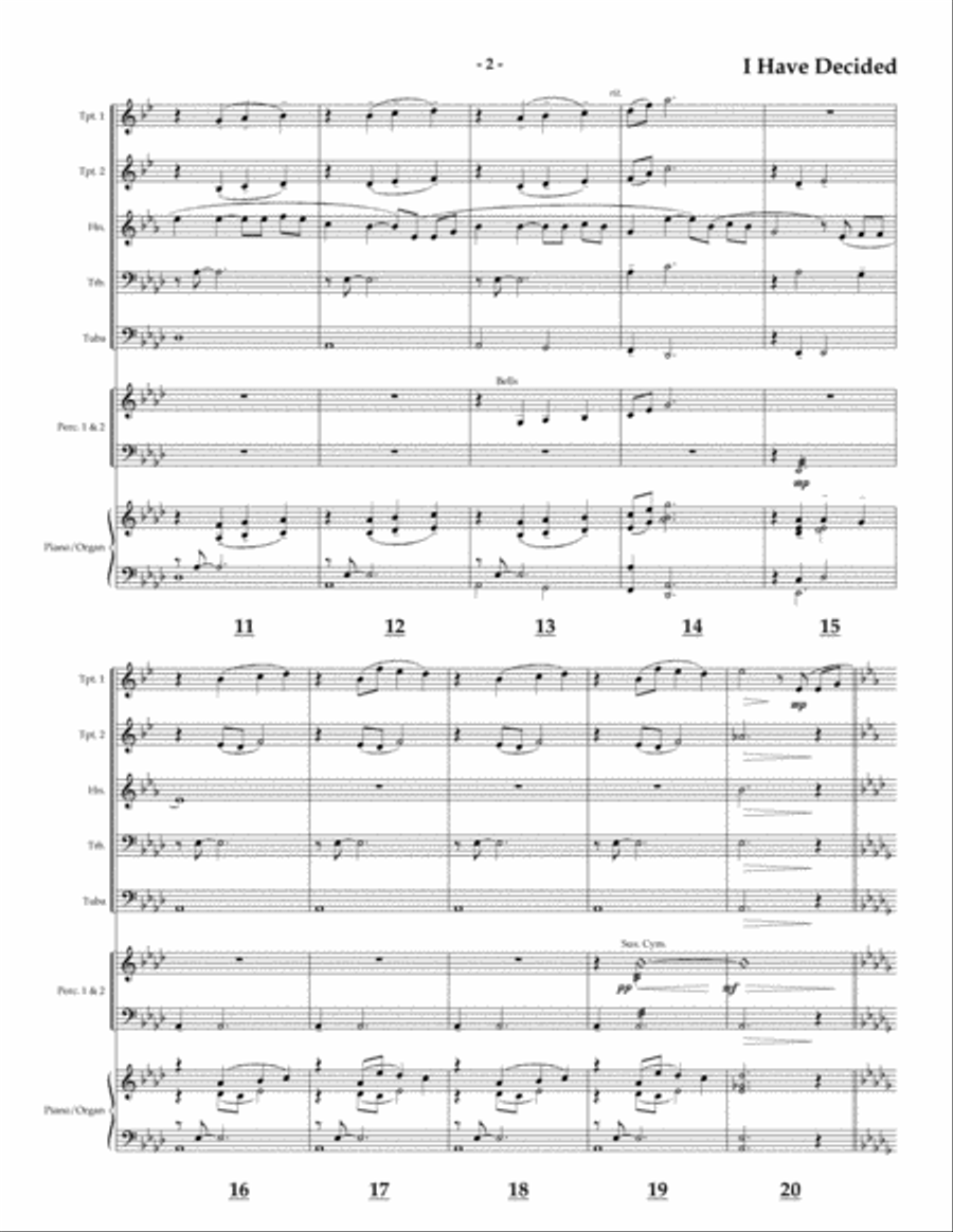 I Have Decided for Brass Quintet Brass Quintet scores gallery preview page 2