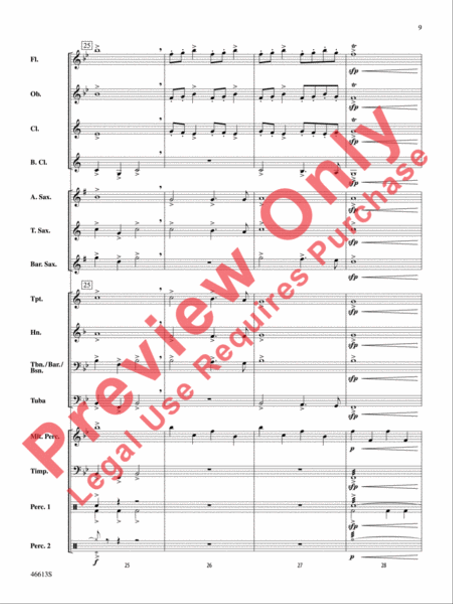 Joy! A Holiday Fanfare Joy! A Holiday Fanfare Concert Band scores gallery preview page 10