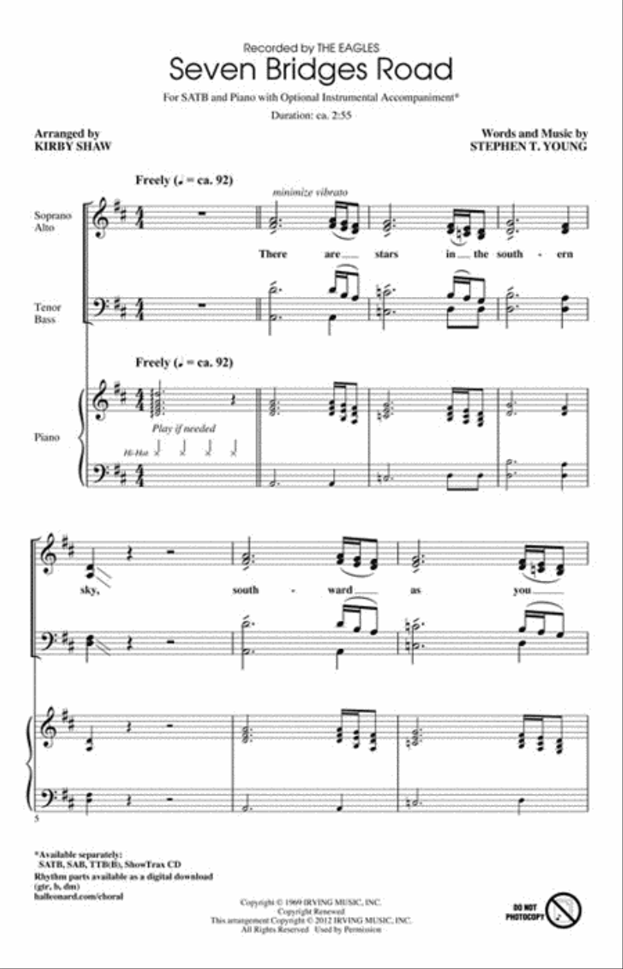 Seven Bridges Road 4-Part scores gallery preview page 2