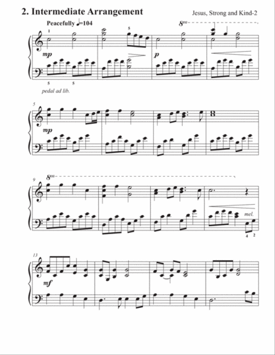 Jesus, Strong And Kind Jesus, Strong And Kind Piano Solo scores gallery preview page 3