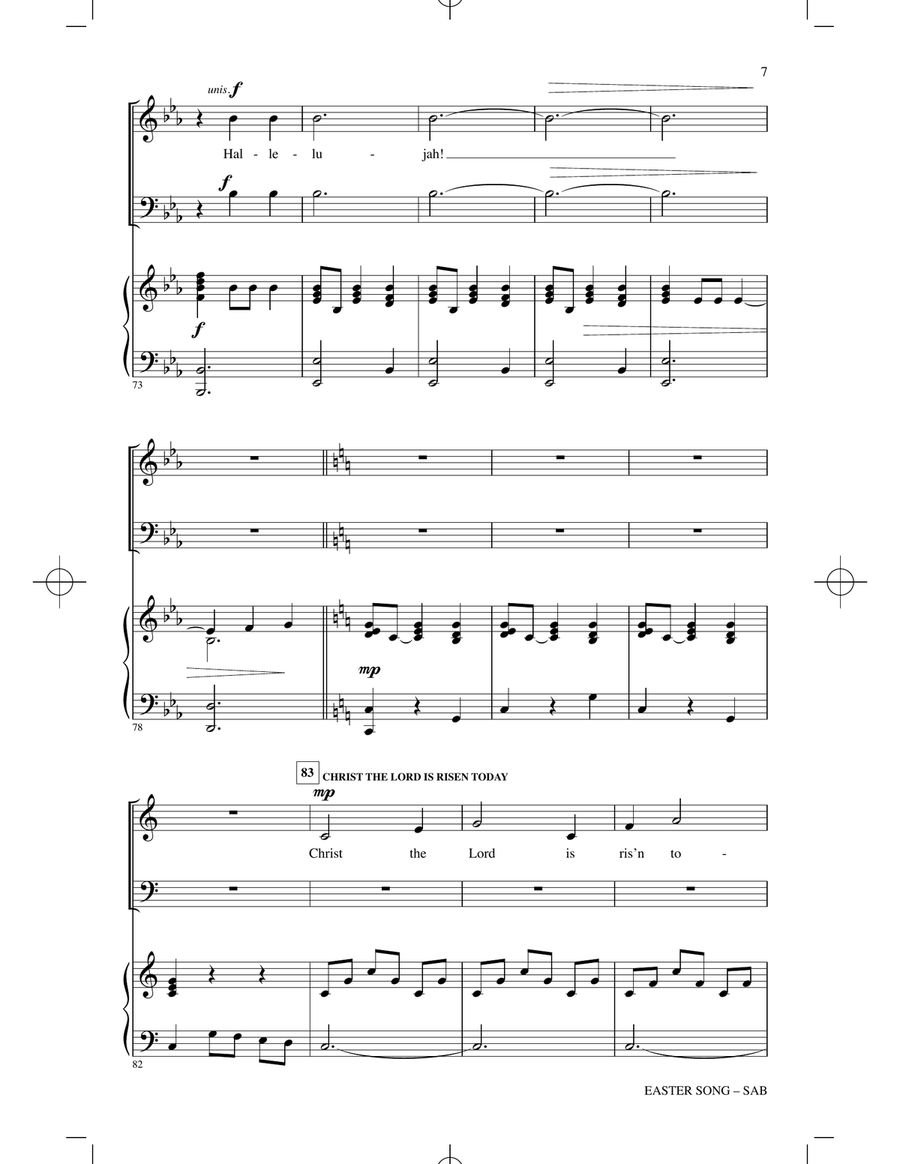 Easter Song Hear The Bells Ringing (arr. Joseph M. Martin) 3-Part scores gallery preview page 6
