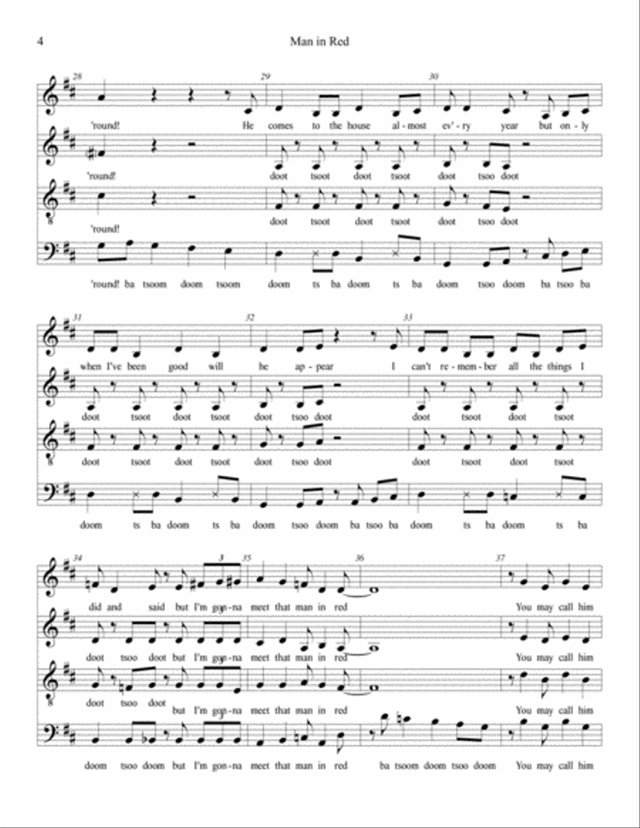 Man in Red from the musical Ben & Jake Choir scores gallery preview page 4