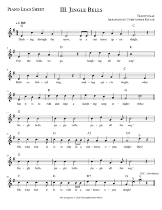 Jingle Bells for Piano (Lead Sheet)