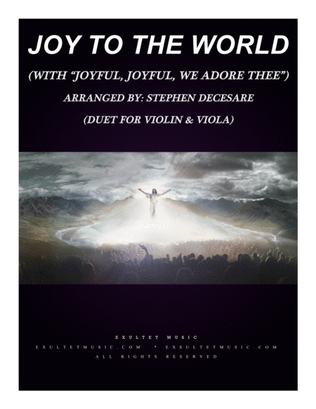 Book cover for Joy To The World (with "Joyful, Joyful, We Adore Thee") (Duet for Violin and Viola)
