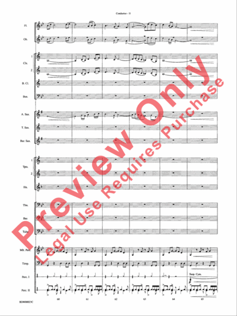 Under the Rice Moon Concert Band scores gallery preview page 14