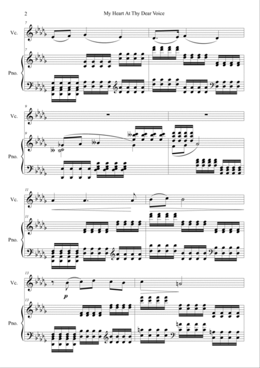 My Heart At Thy Dear Voice Voice scores gallery preview page 2