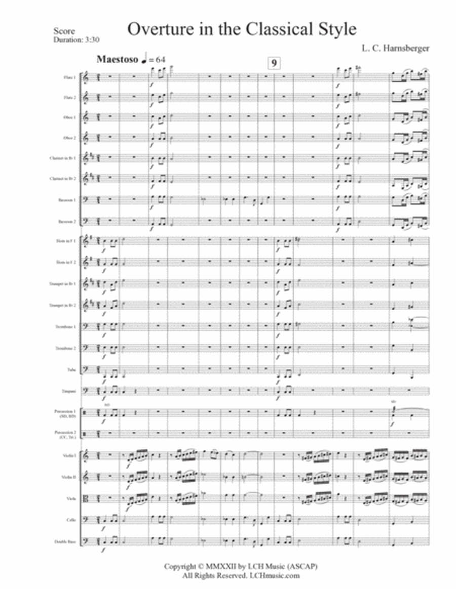 Overture in the Classical Style (Grade 2.5 Medium Easy) image number null