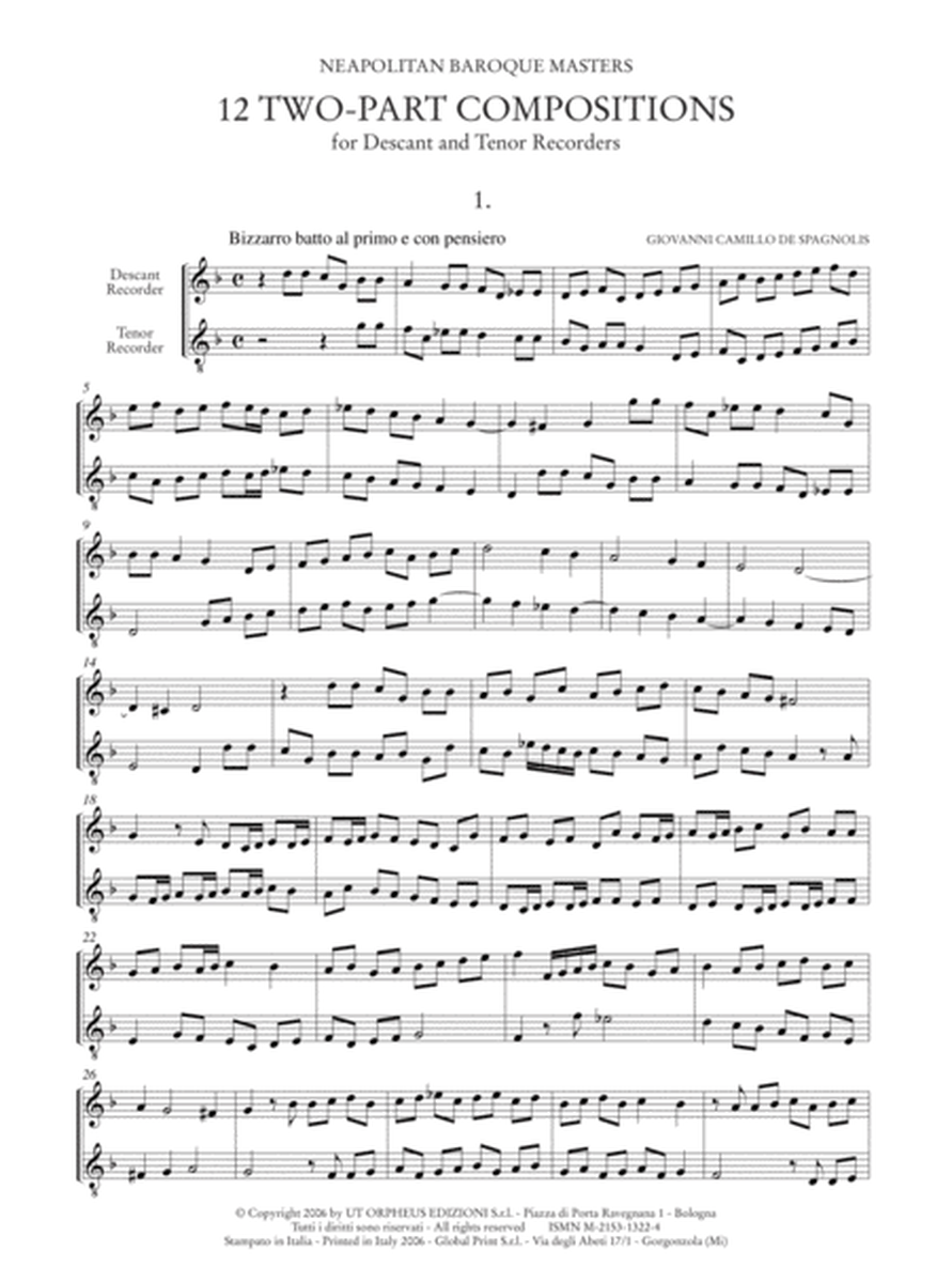 12 two-part Compositions for Descant and Tenor Recorders image number null