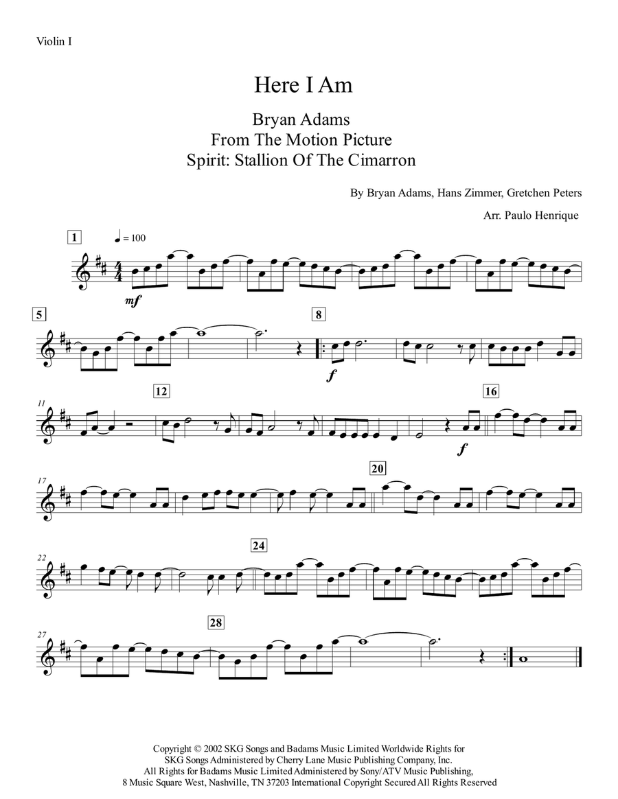 Here I Am String Quartet scores gallery preview page 5