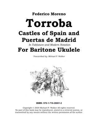 Federico Moreno Torroba Castles of Spain and Puertas de Madrid In Tablature and Modern Notation Fo