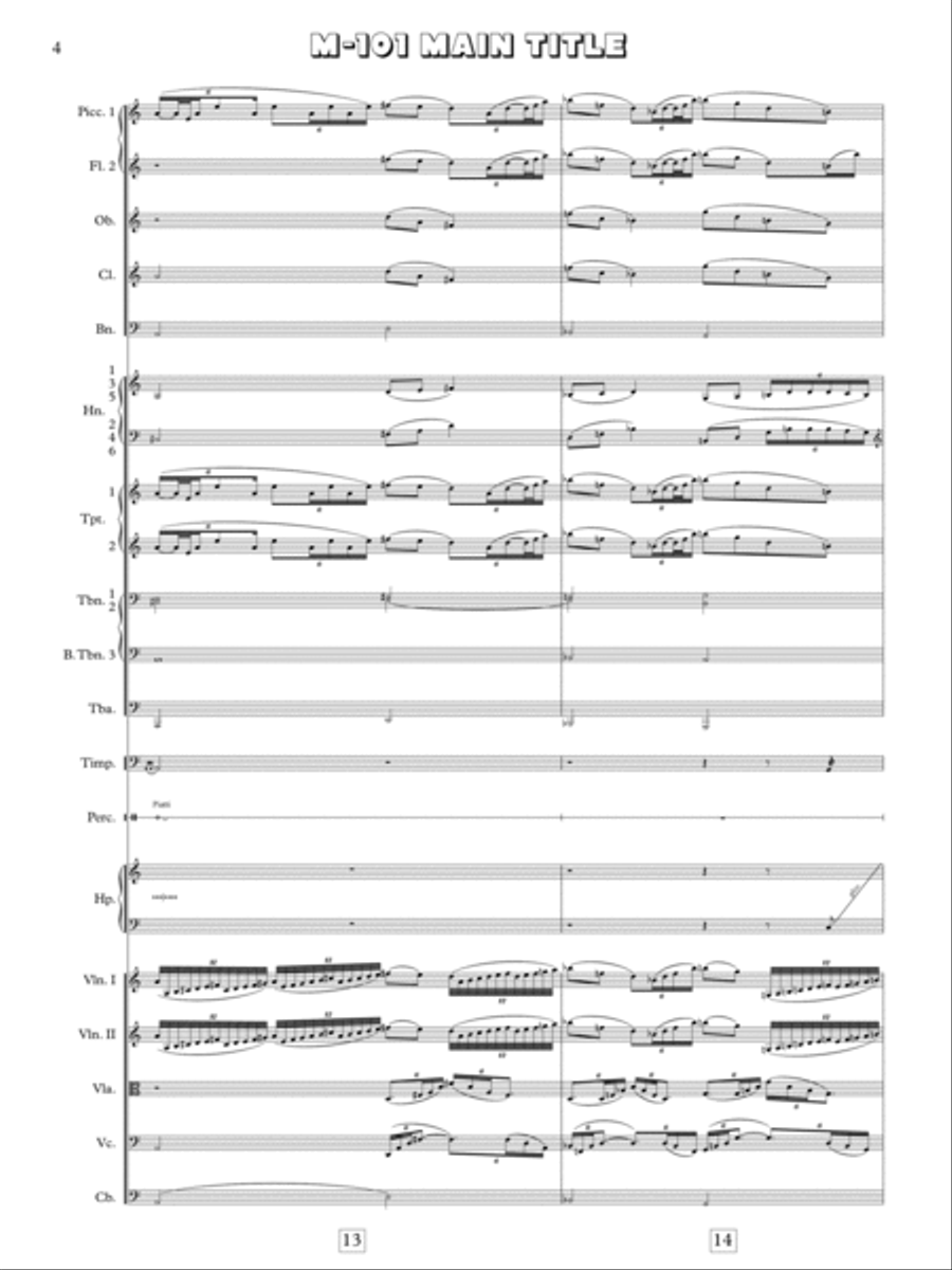 Battle Beyond The Stars - Main Theme - Score Only Full Orchestra scores gallery preview page 6