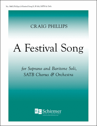 Book cover for A Festival Song (Choral score)