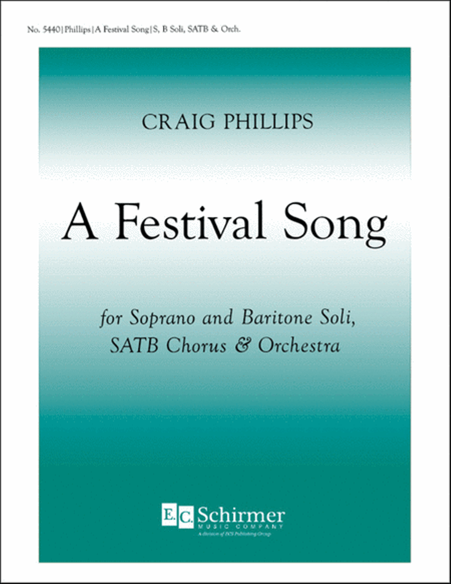 Book cover for A Festival Song (Choral score)