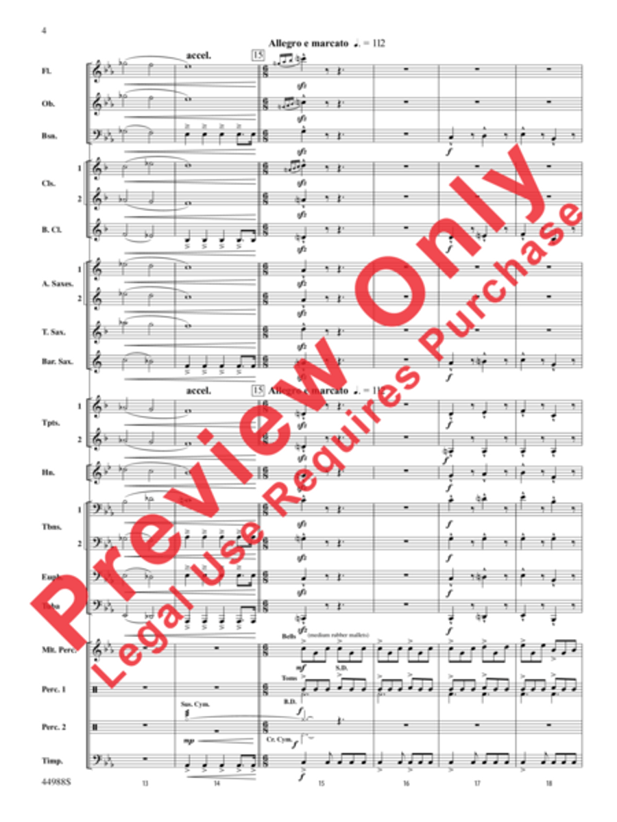 Escape from Dead Raider's Hollow Concert Band scores gallery preview page 5