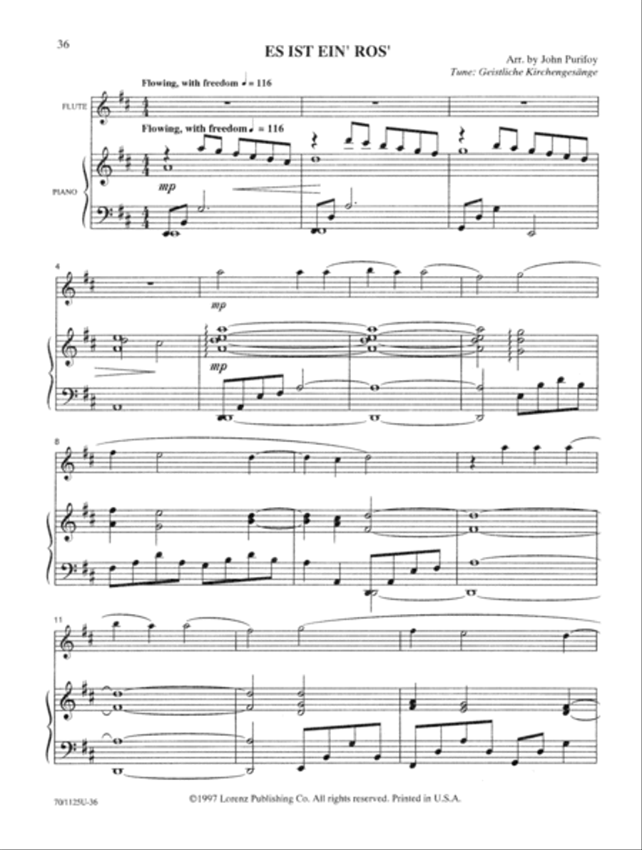 Contemporary Hymn Settings for Flute and Piano Flute Solo scores gallery preview page 20