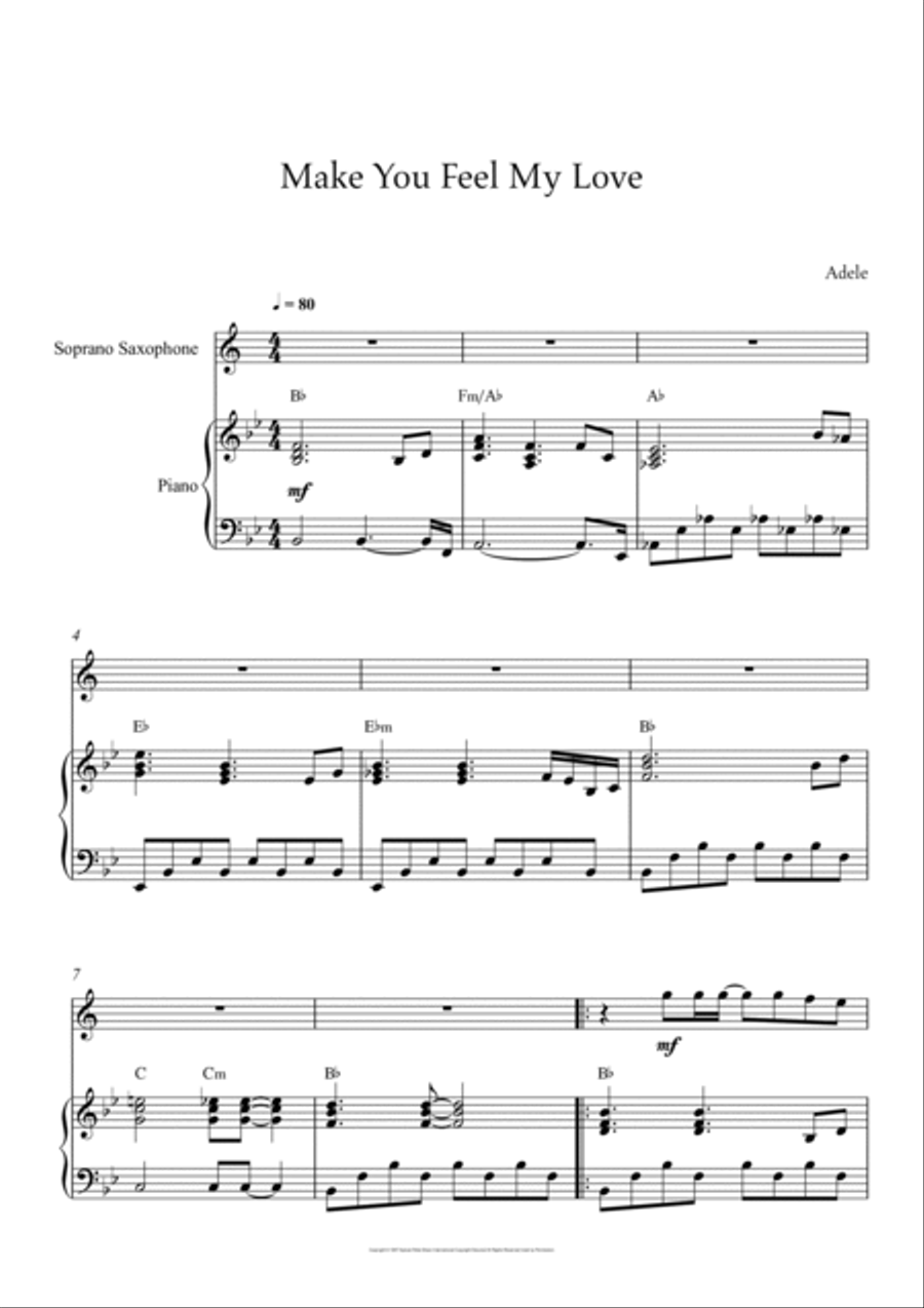 Make You Feel My Love Make You Feel My Love Small Ensemble scores gallery preview page 2