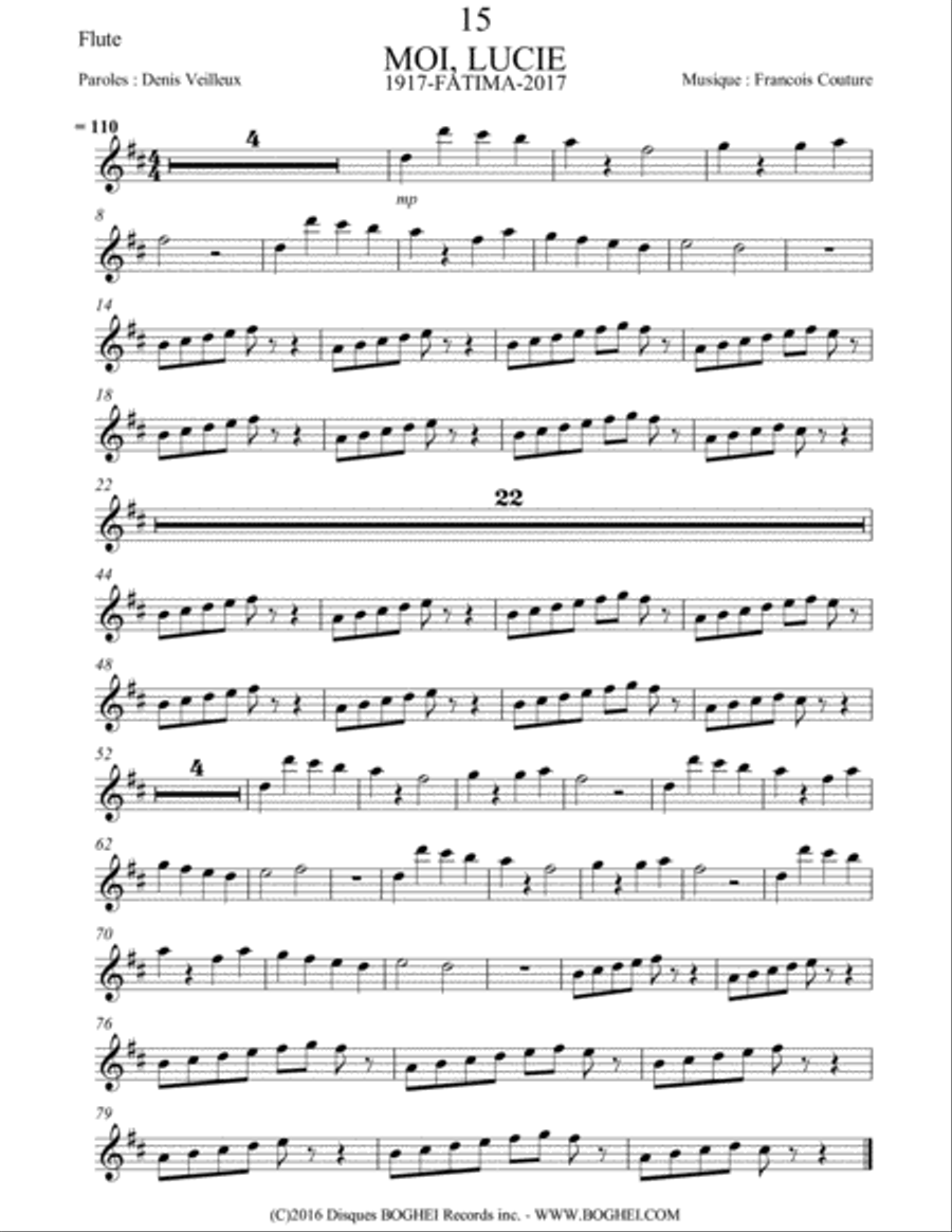 MOI, LUCIE - 1917 FATIMA 2017 Small Ensemble scores gallery preview page 1