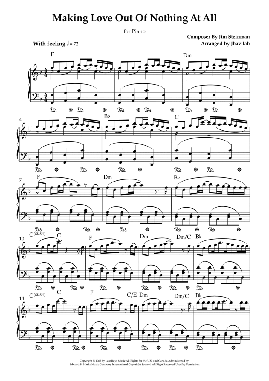 Making Love Out Of Nothing At All Electric Guitar scores gallery preview page 1