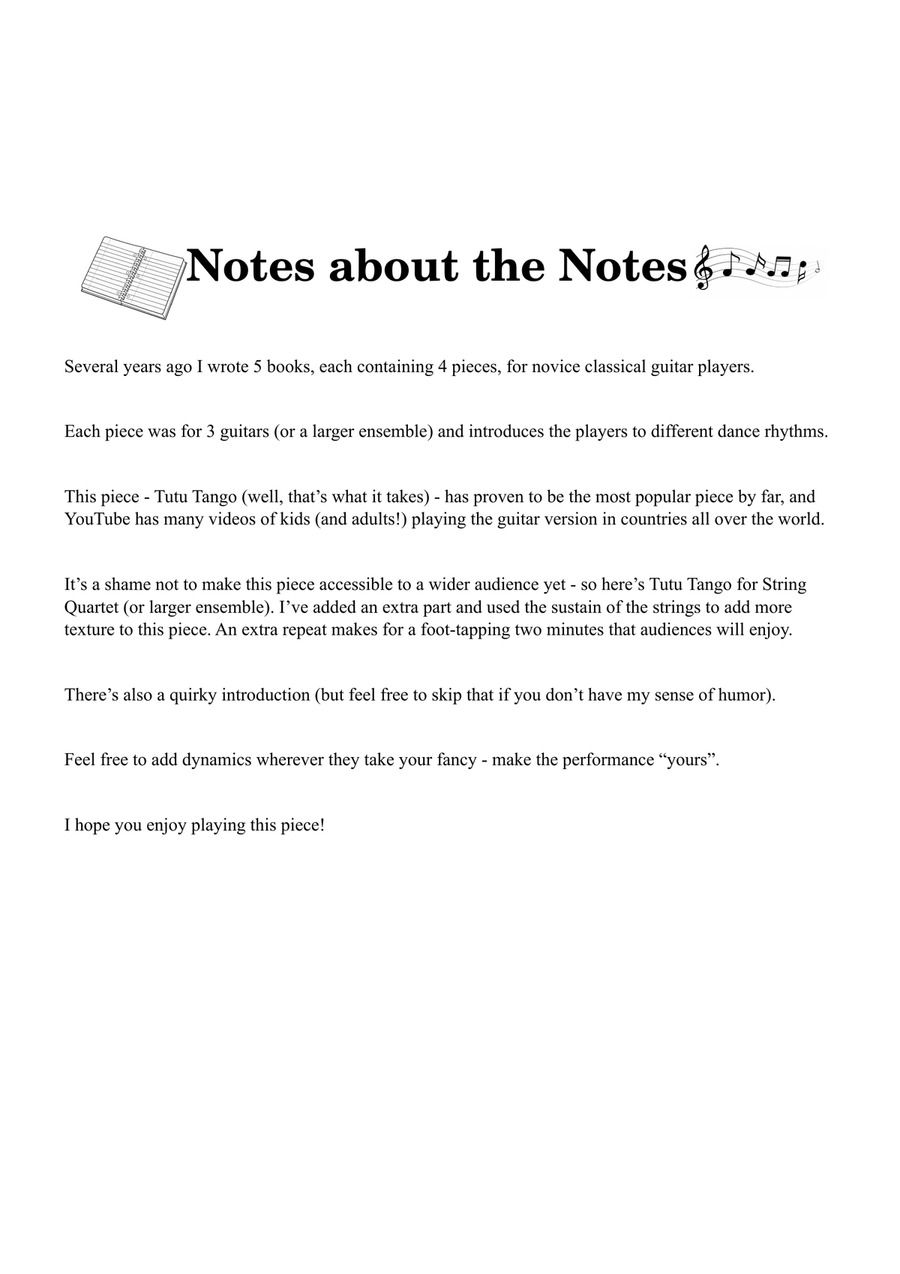Tutu Tango - accessible & fun String Quartet String Quartet scores gallery preview page 3