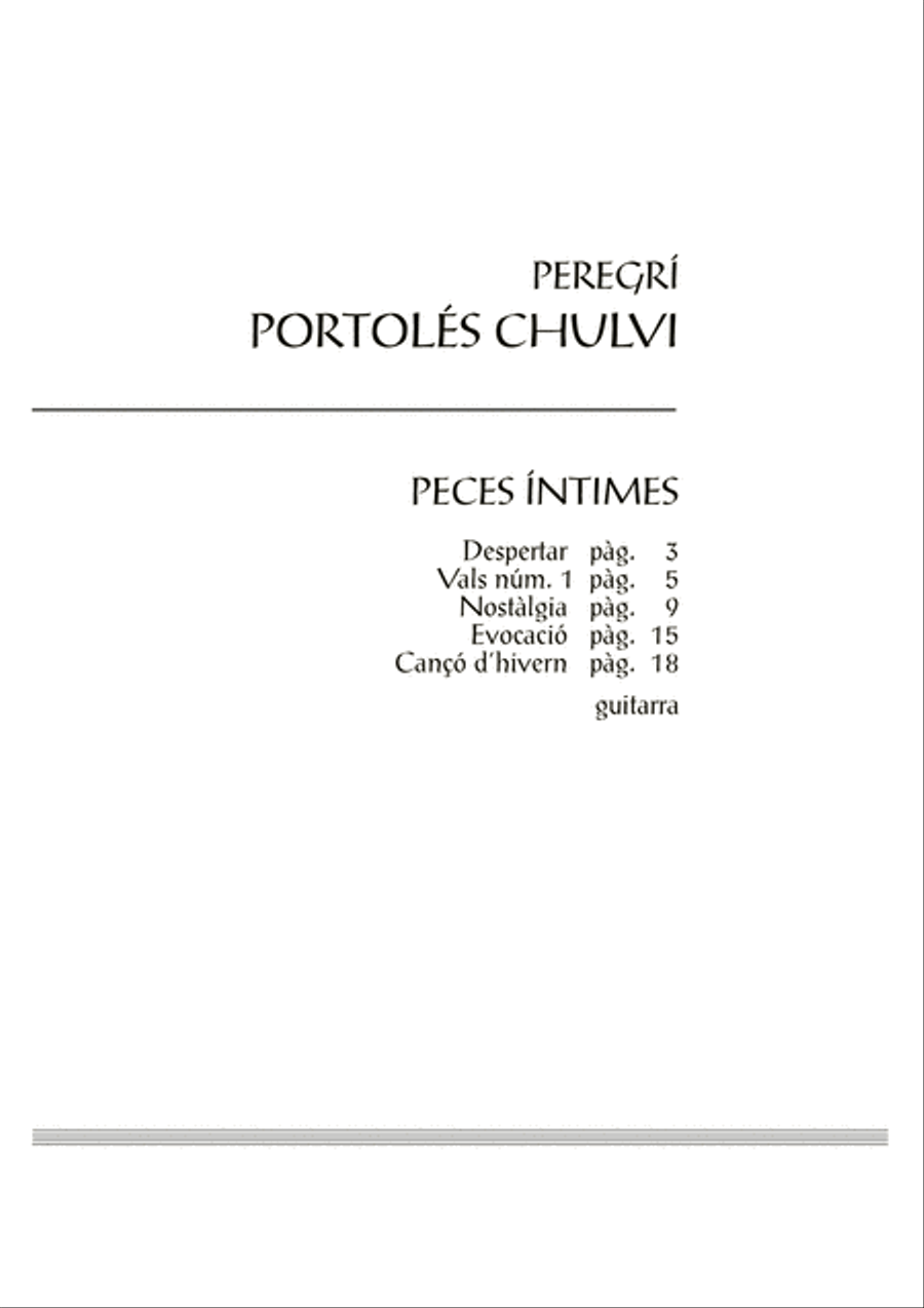 Peces íntimes Classical Guitar scores gallery preview page 3