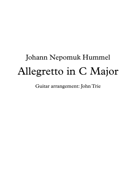 Allegretto in C major image number null