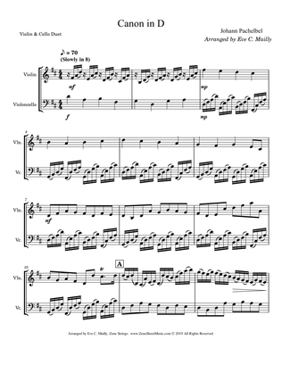Canon in D (Violin & Cello Duet)