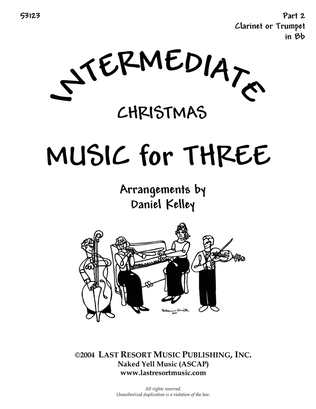 Intermediate Music for Three Christmas - Part 2 Clarinet #53123