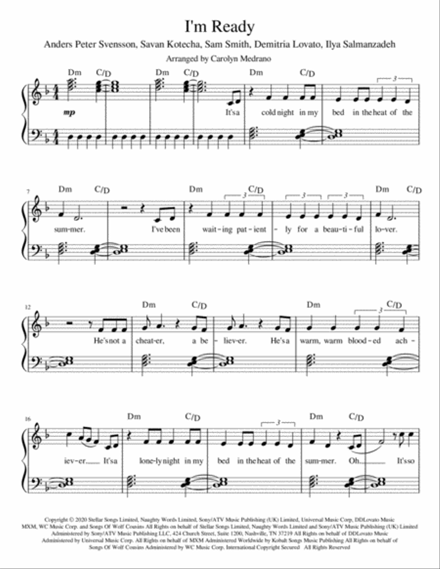 I'm Ready Voice scores gallery preview page 1