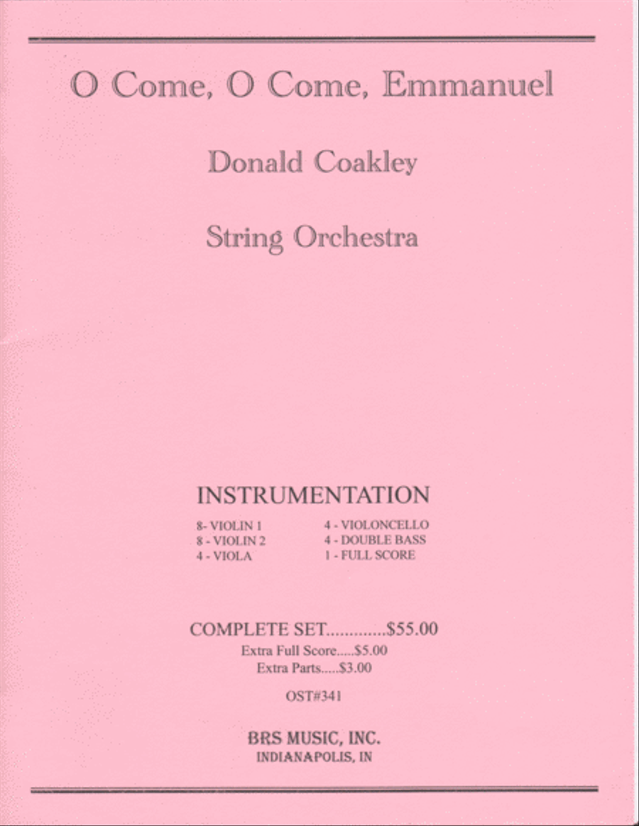 O Come, O Come, Emmanuel String Orchestra scores gallery preview page 1