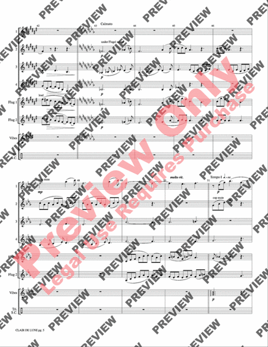Clair de Lune Small Ensemble scores gallery preview page 7