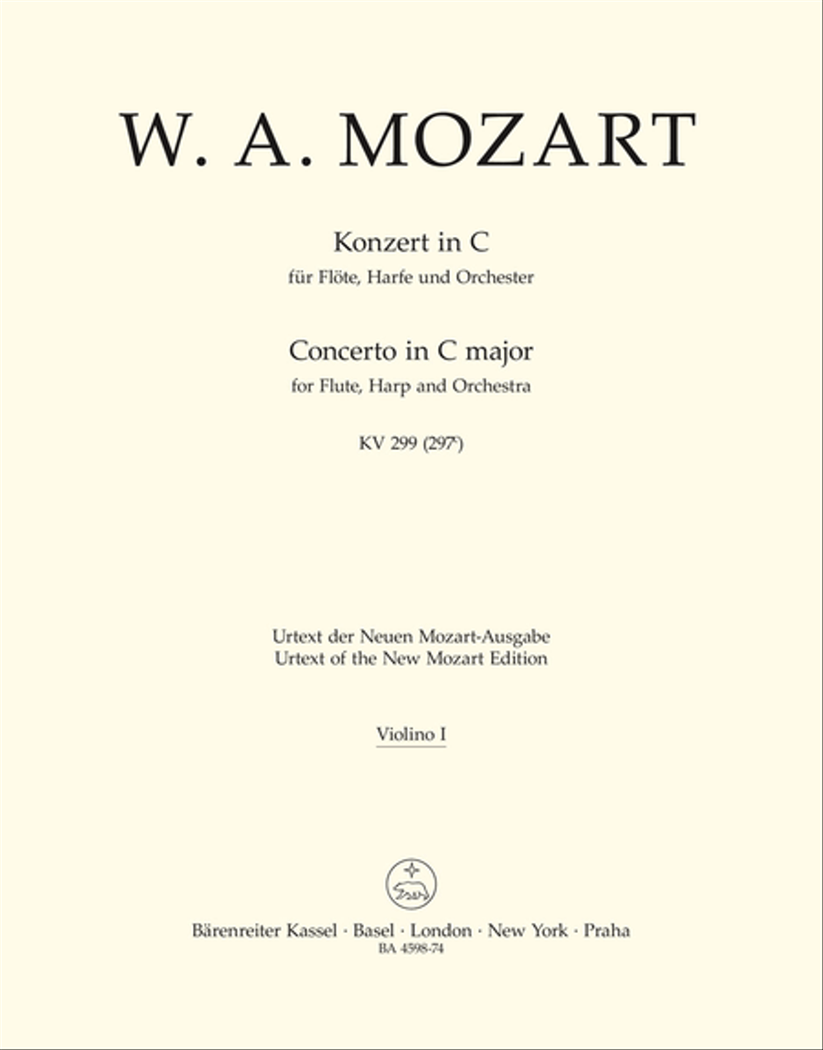 Concerto for Flute, Harp and Orchestra C major KV 299 (297c) Flute scores gallery preview page 1