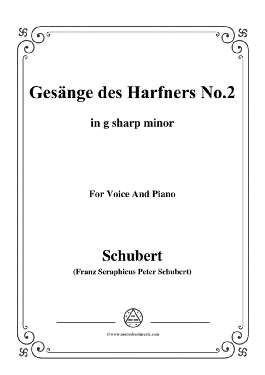 Schubert-Gesänge des Harfners,Op.12 No.2,in g sharp minor,for Voice&Piano image number null