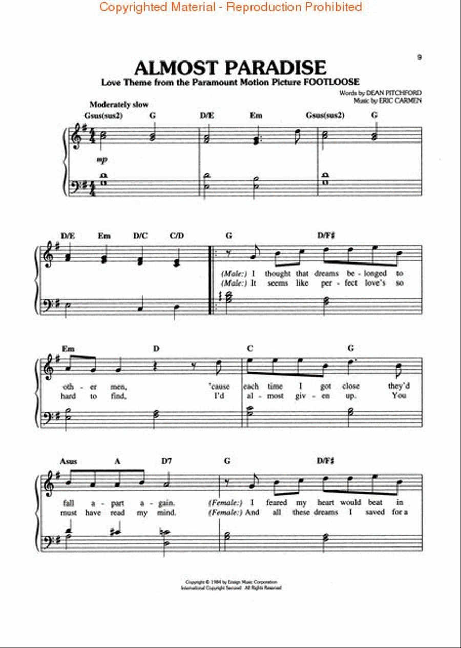 Movie Songs Easy Piano scores gallery preview page 3