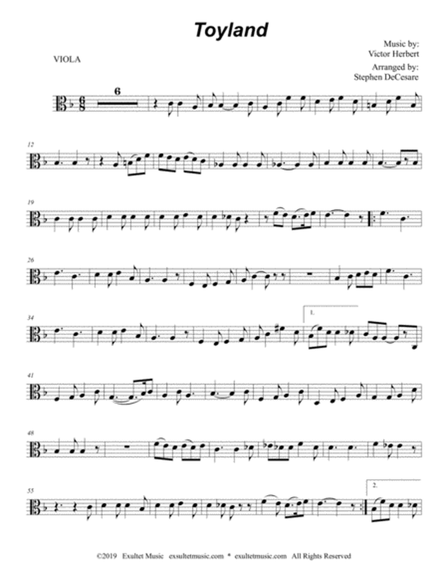 Toyland (Duet for Violin and Viola - Alternate Version) image number null