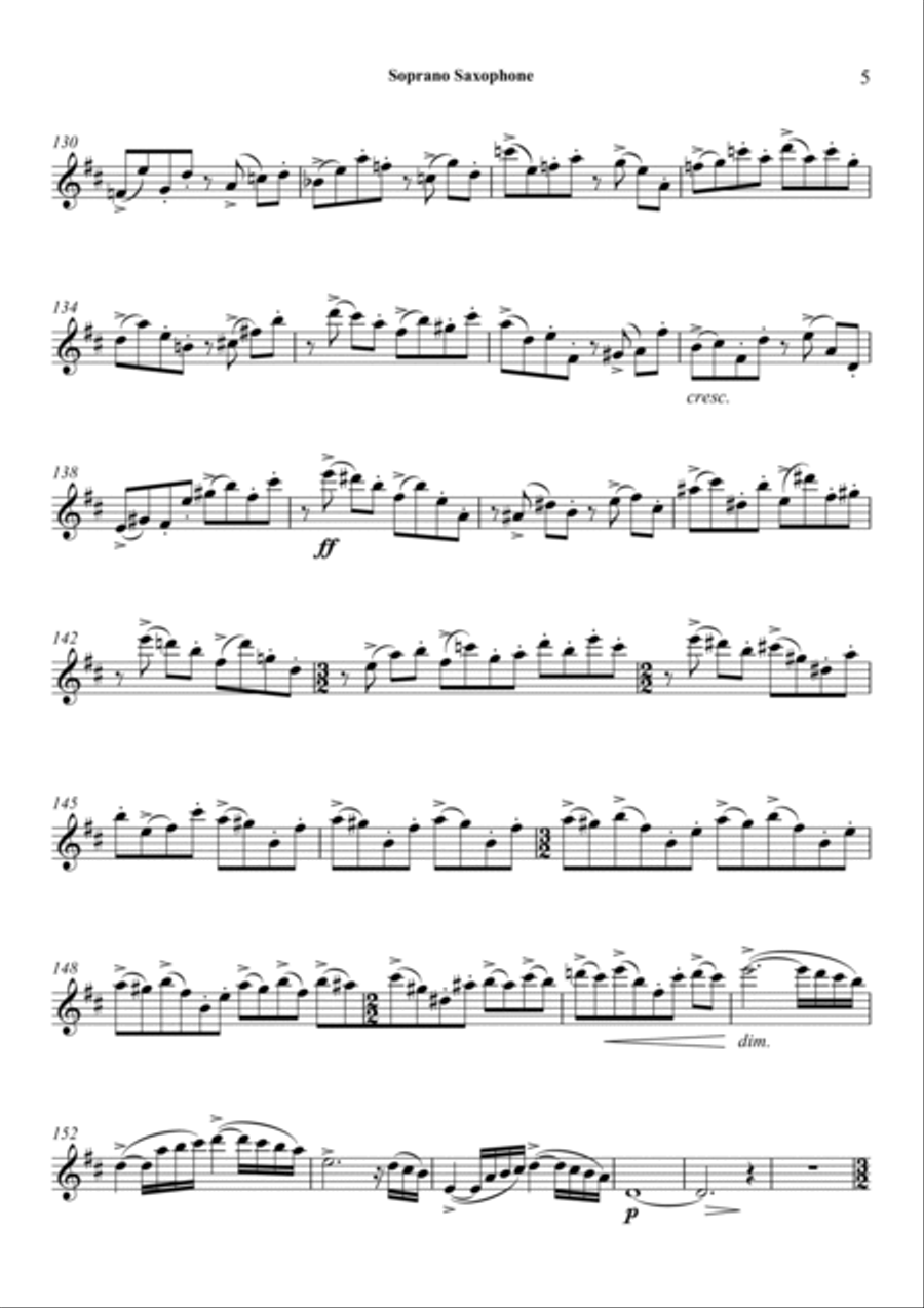 Concerto for soprano saxophone Soprano Saxophone scores gallery preview page 5